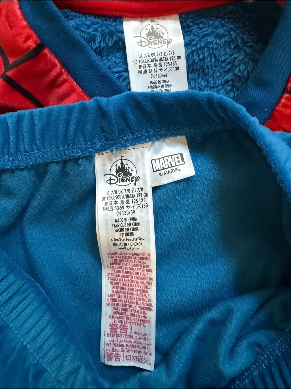 Disney Spider-Man Red and Blue Cozy Pajama Set 7/8
